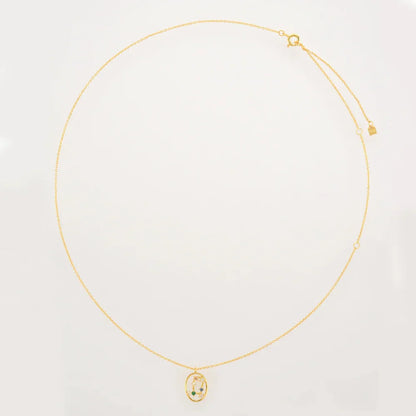 Constelaciones del Zodíaco Circonio Colorido Necklace (18K Gold Plated)