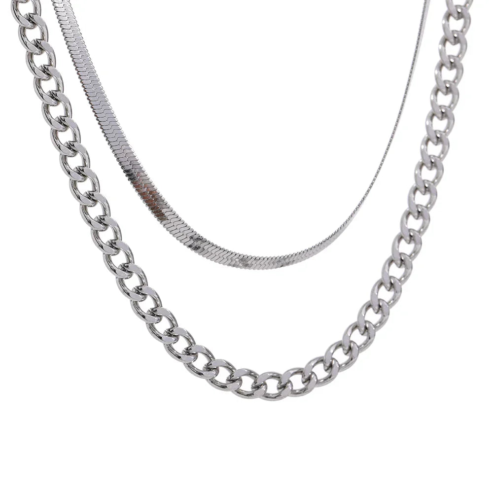 Capas of Malla and Chain Necklace (18K Gold Plated)