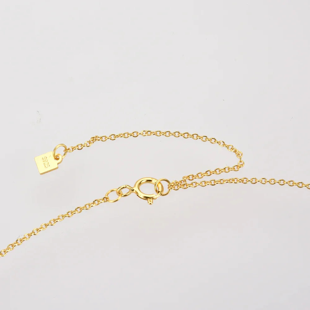 Hand of Fatima Hamsa with Zirconia Necklace (18K Gold Plated)