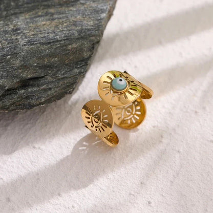 Turkish Eye Hera Ring (18K Gold Plated)