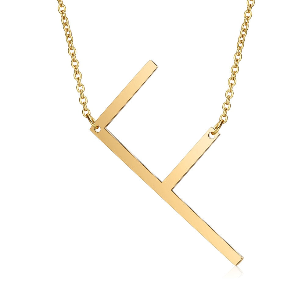 Letra Inicial Large Necklace (18K Gold Plated)