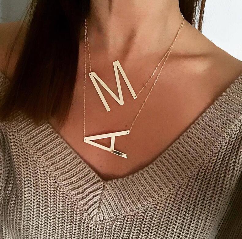 Letra Inicial Large Necklace (18K Gold Plated)