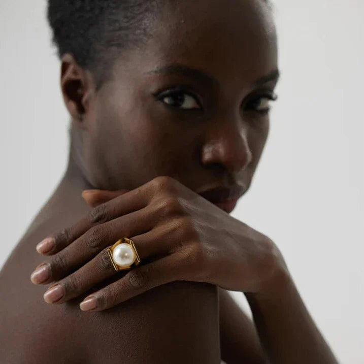 Pearl Paola Ring (18K Gold Plated)