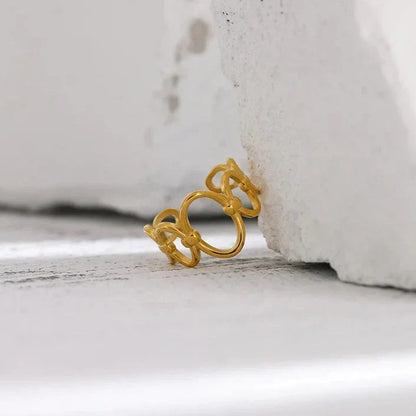 Laura Links Open Ring (18K Gold Plated)