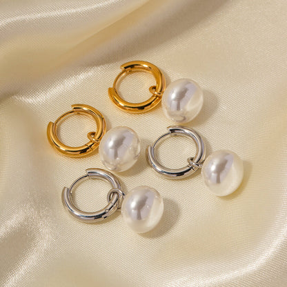 Emma Pearl Minimalist Earring (Chapados in Gold 18K)