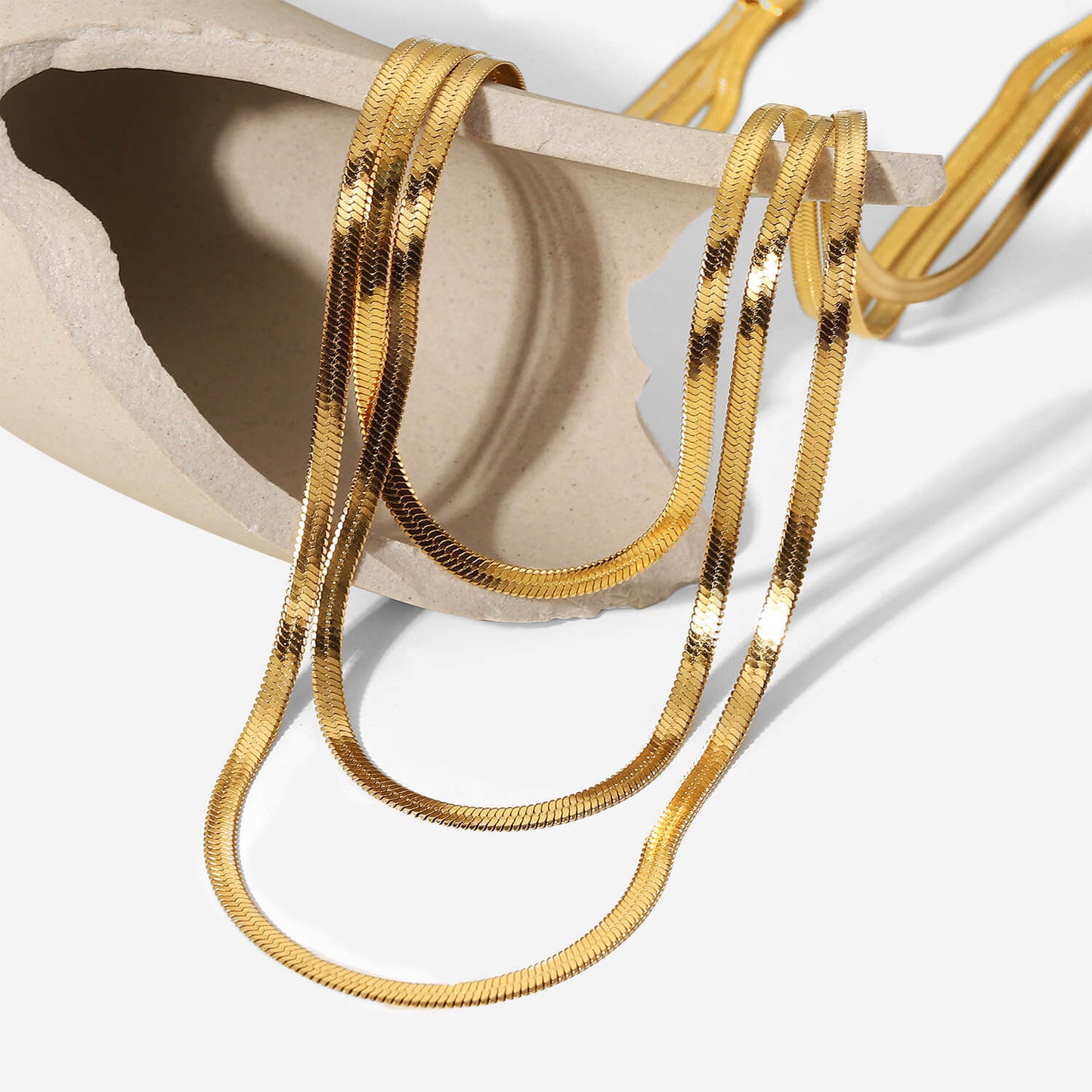 Malla in Triple Capa Necklace (18K Gold Plated)