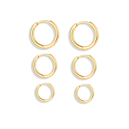 Aro Trío Earrings (Chapados in Gold 18K)