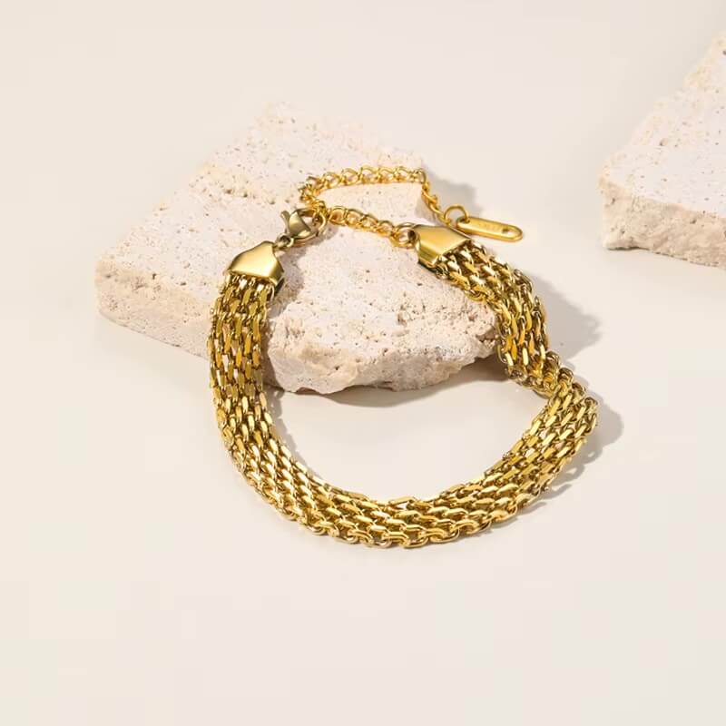 Malla Elegant Bracelet (Gold Plated)