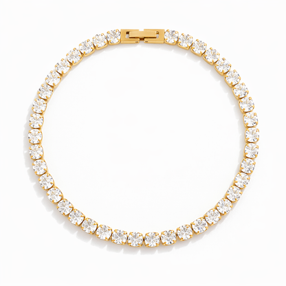 Riviera with Zirconia Brilliant Bracelet (Gold Plated)