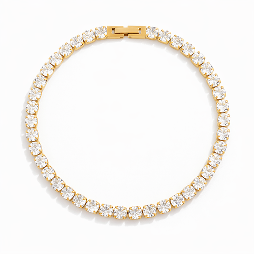 Riviera with Zirconia Brilliant Bracelet (Gold Plated)