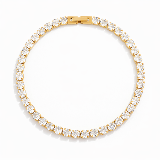 Riviera with Zirconia Brilliant Bracelet (Gold Plated)
