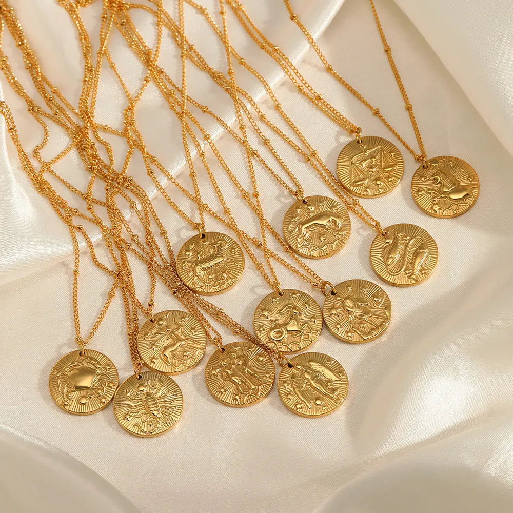 Del Zodíaco with Símbolos of the Constelaciones Necklace