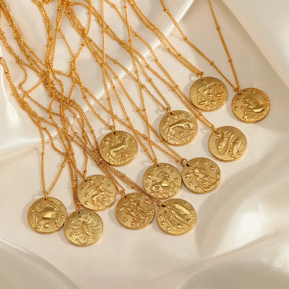 Del Zodíaco with Símbolos of the Constelaciones Necklace
