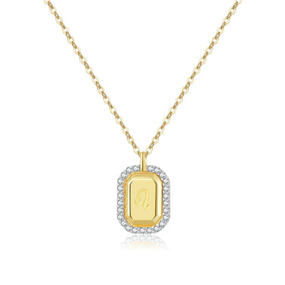 12 Signos del Zodíaco Zirconia Necklace (18K Gold Plated)