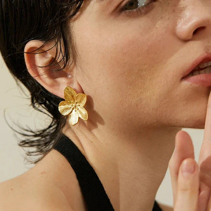 Cherry Blossom Earring (18K Gold Plated)