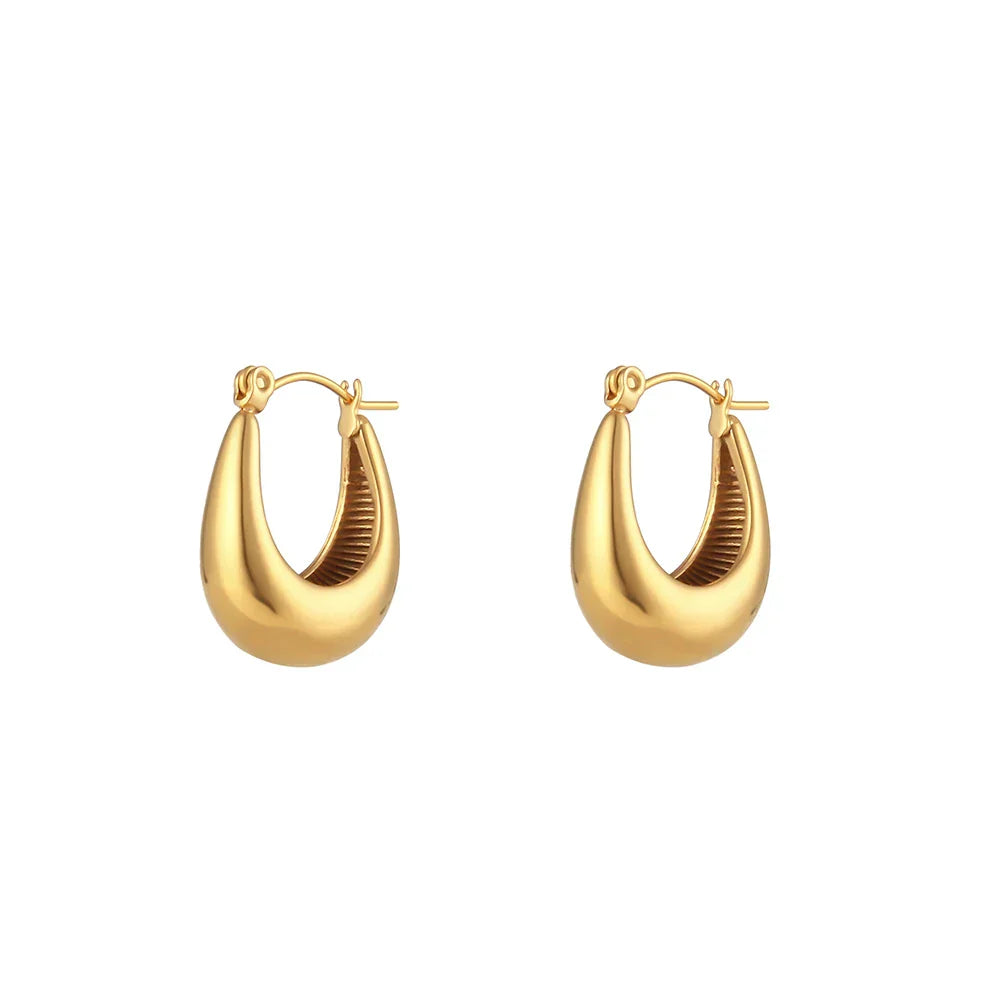 Hoop Canoa Earrings (Gold Plated)