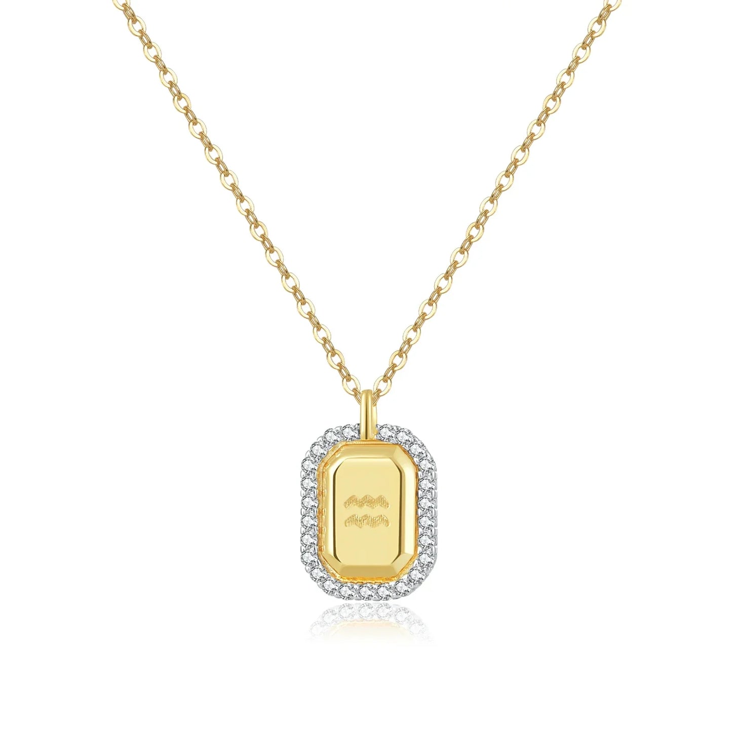 12 Signos del Zodíaco Zirconia Necklace (18K Gold Plated)