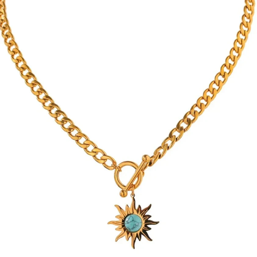 Sun of Mayo Chain Necklace (18K Gold Plated)
