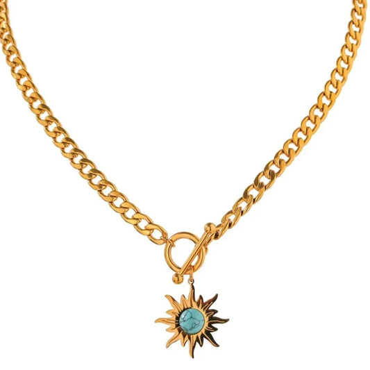 Sun of Mayo Chain Necklace (18K Gold Plated)