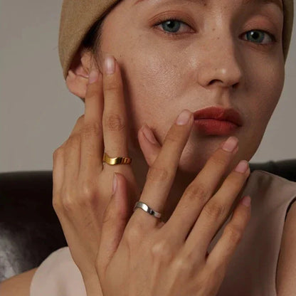 Waves Lucca Adjustable Ring (18K Gold Plated)