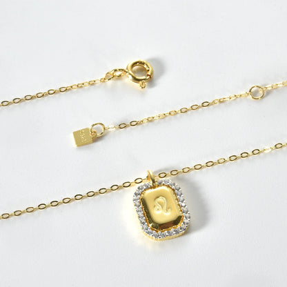 12 Signos del Zodíaco Zirconia Necklace (18K Gold Plated)