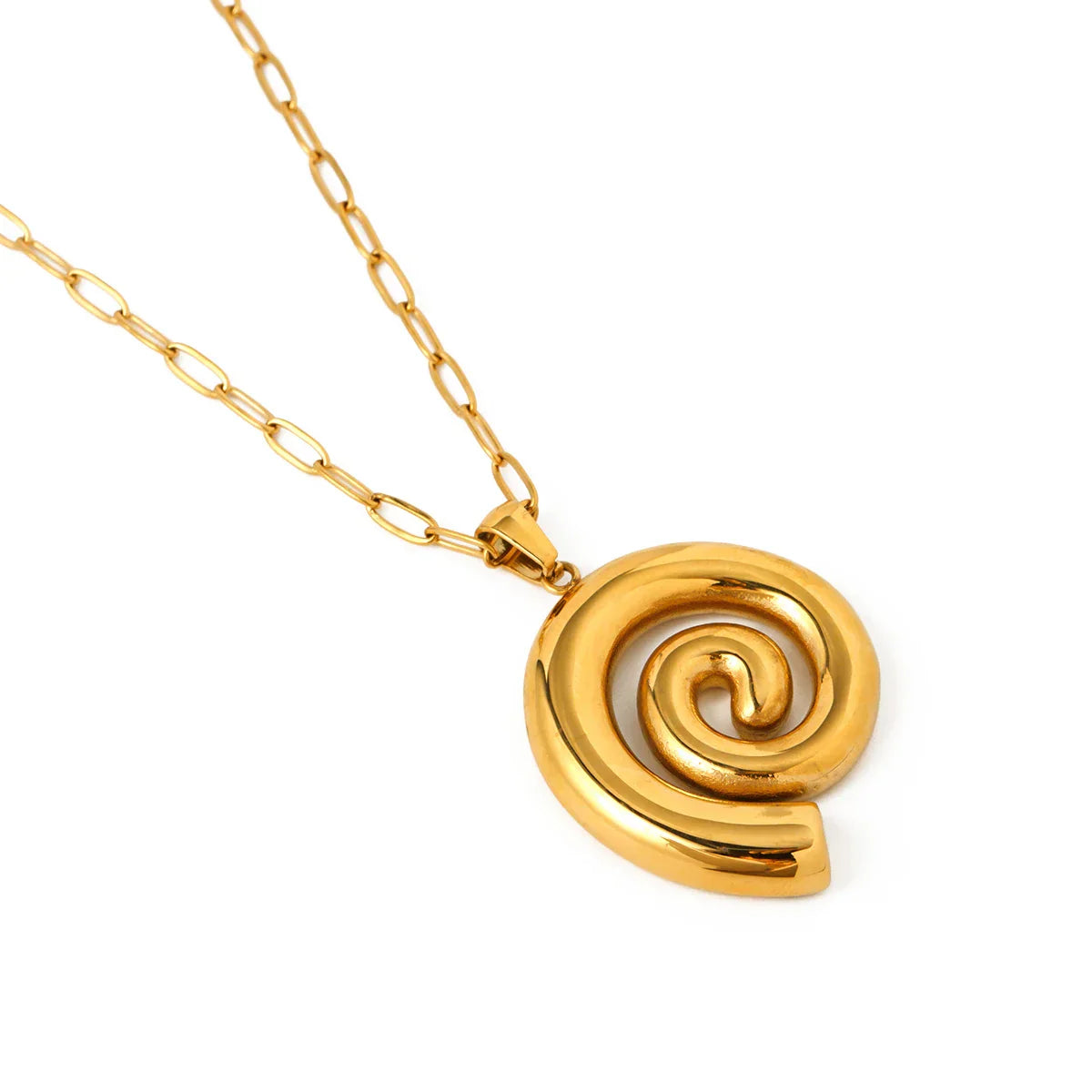 Set Espiral Chunky: Necklace + Earring (18K Gold Plated)