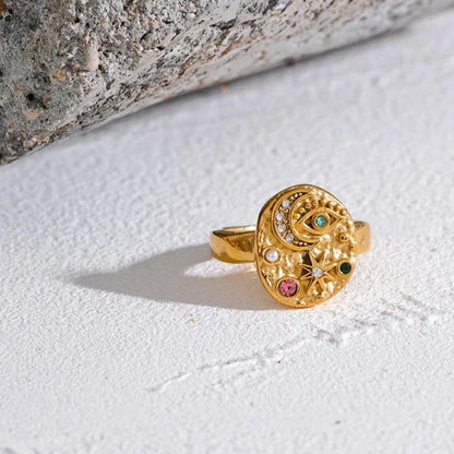 Set Marsella: Necklace + Ring (18K Gold Plated)