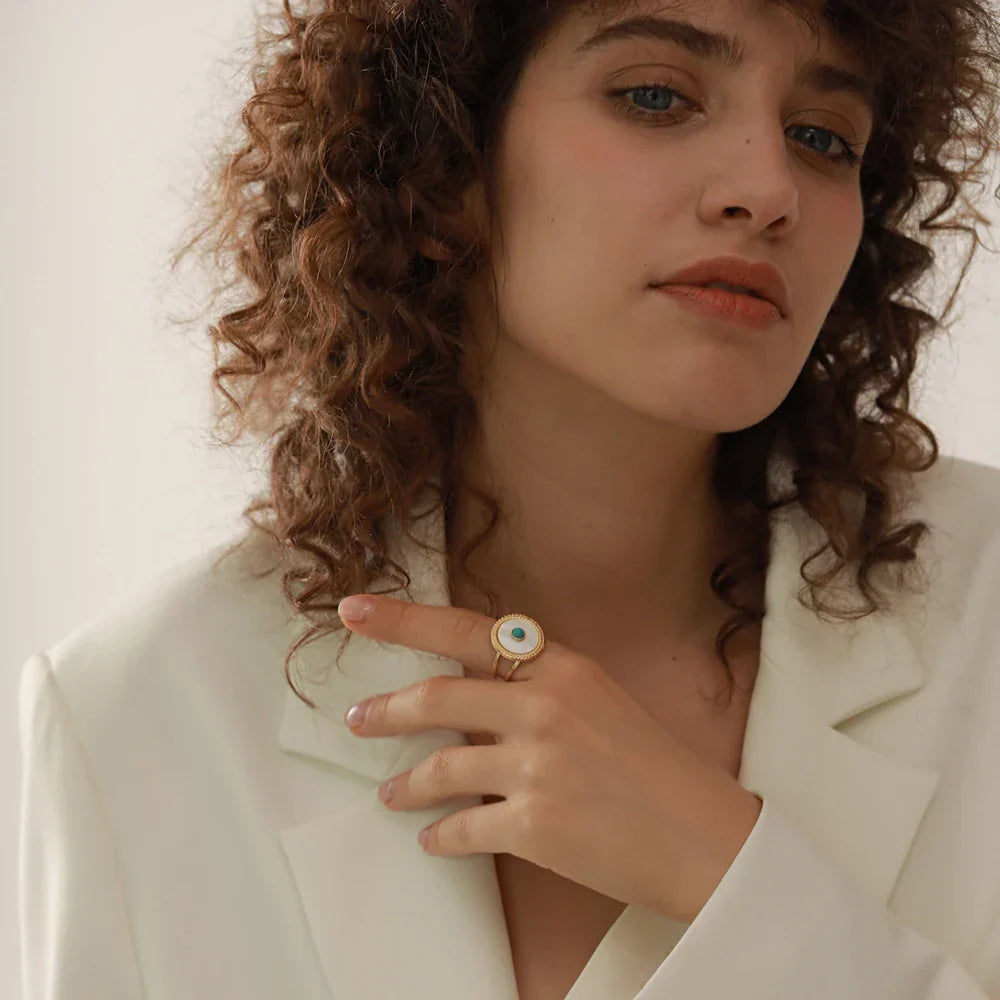 Turkish Eye Gaia Ring (18K Gold Plated)