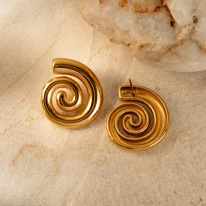 Espiral Chunky Earring (18K Gold Plated)