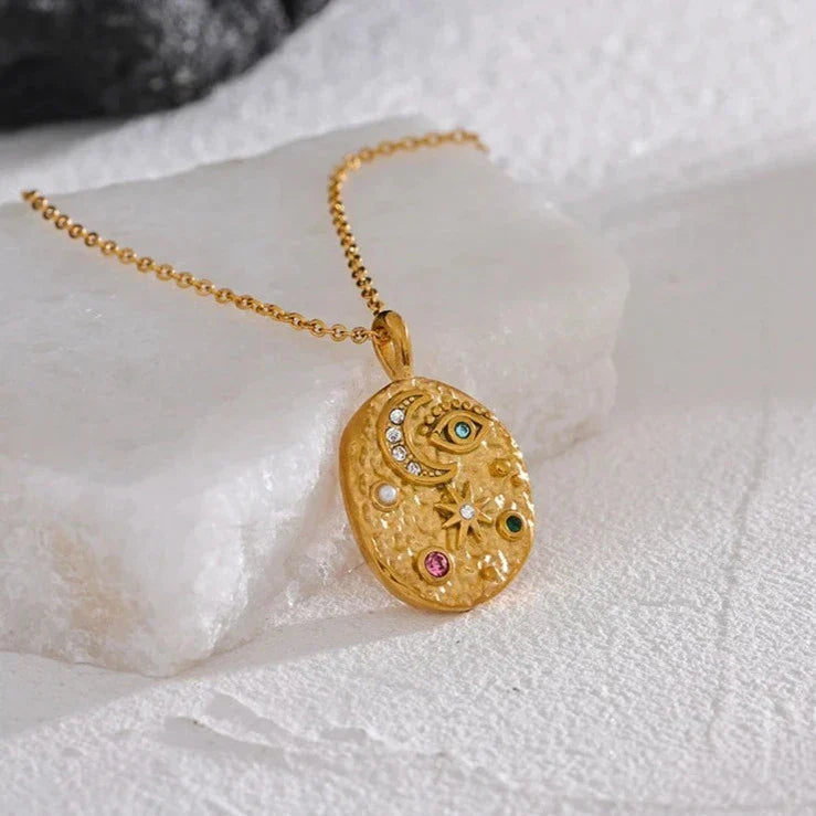 Set Marsella: Necklace + Ring (18K Gold Plated)