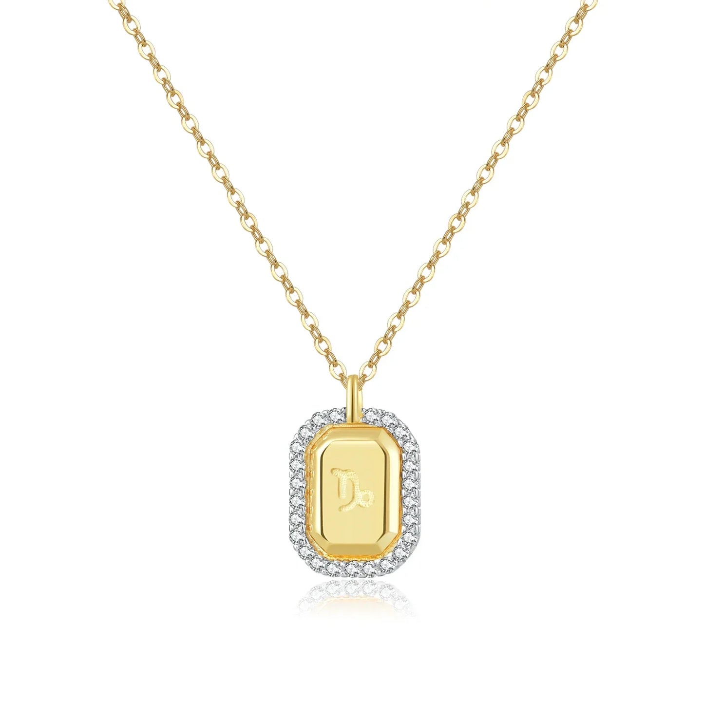 12 Signos del Zodíaco Zirconia Necklace (18K Gold Plated)