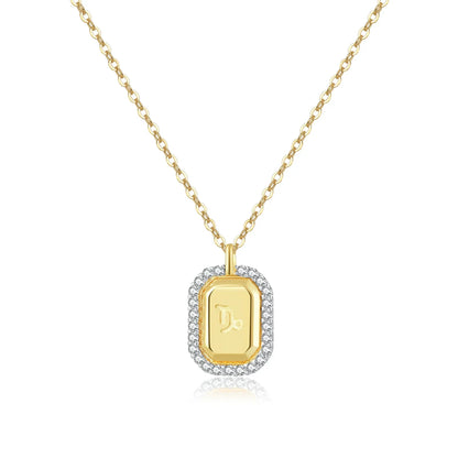 12 Signos del Zodíaco Zirconia Necklace (18K Gold Plated)