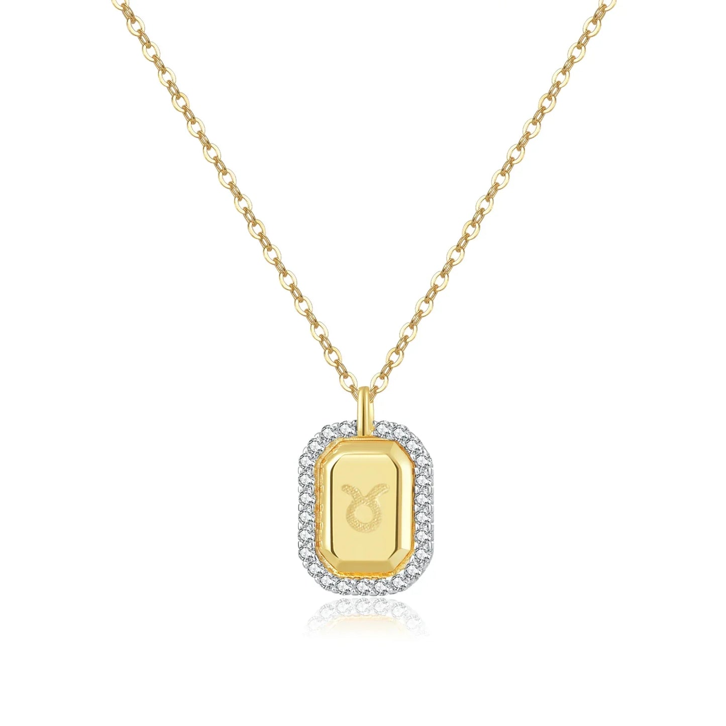12 Signos del Zodíaco Zirconia Necklace (18K Gold Plated)