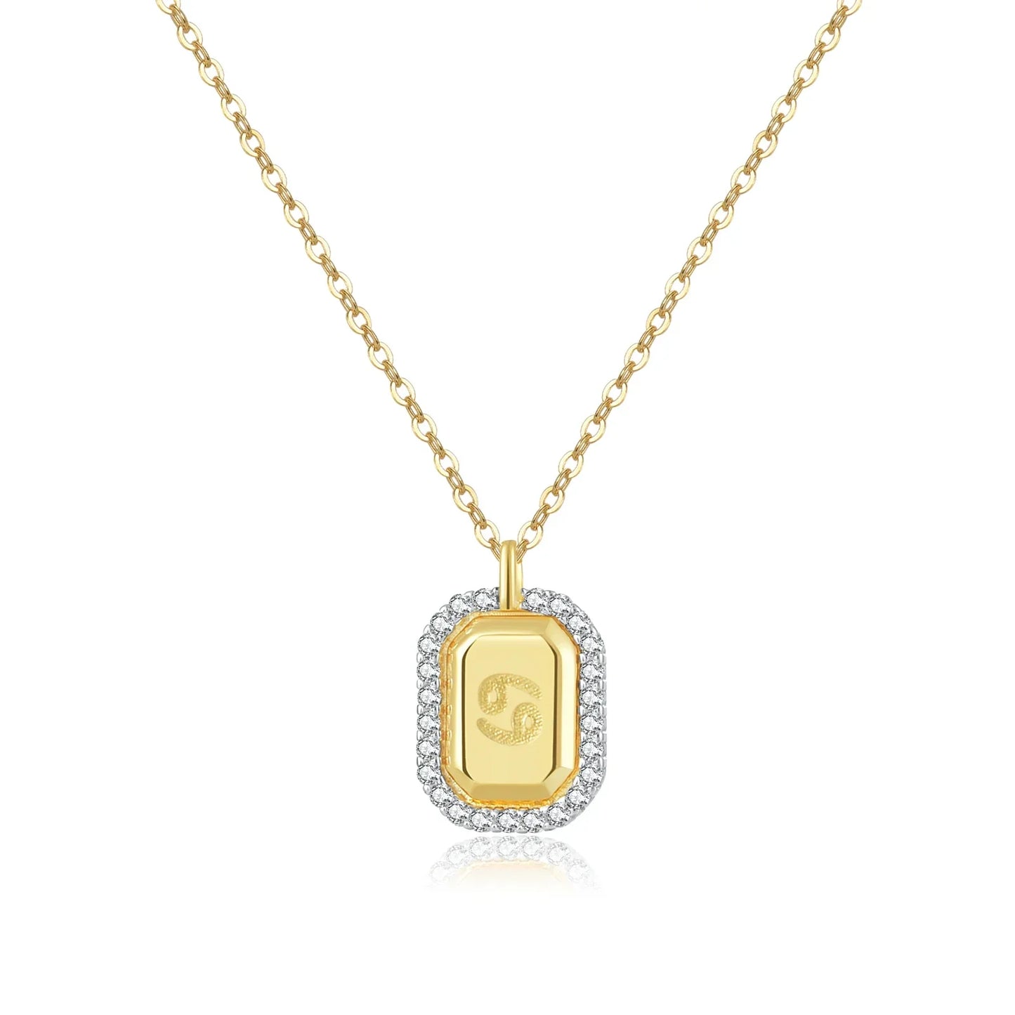 12 Signos del Zodíaco Zirconia Necklace (18K Gold Plated)