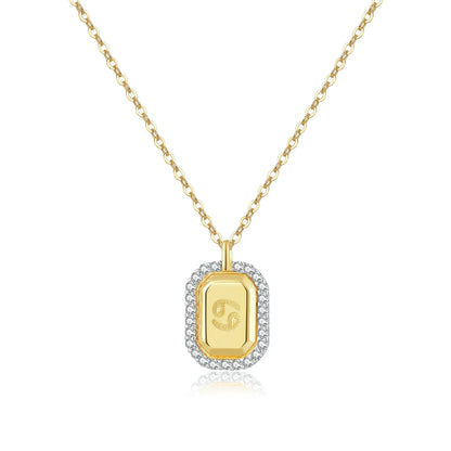 12 Signos del Zodíaco Zirconia Necklace (18K Gold Plated)