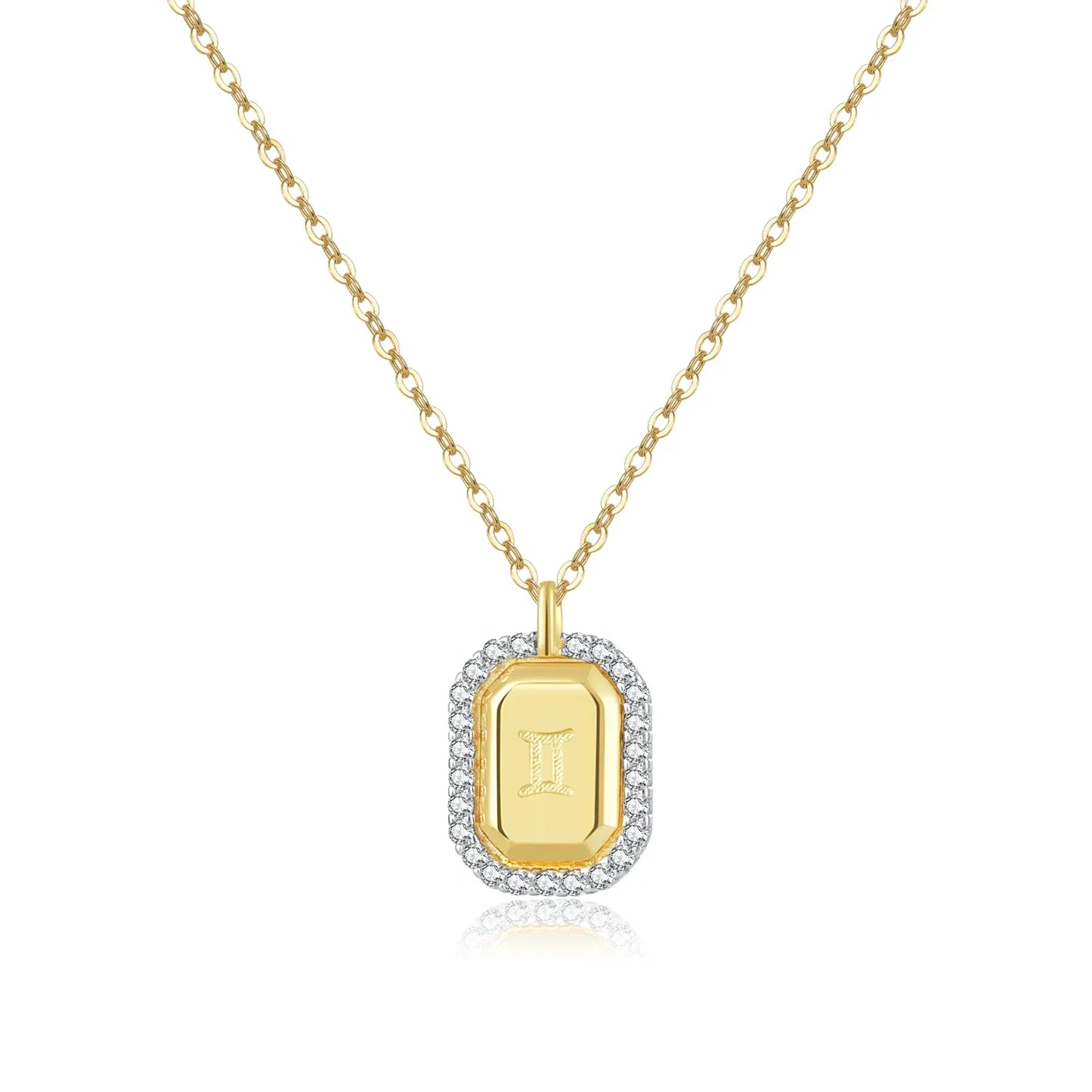 12 Signos del Zodíaco Zirconia Necklace (18K Gold Plated)