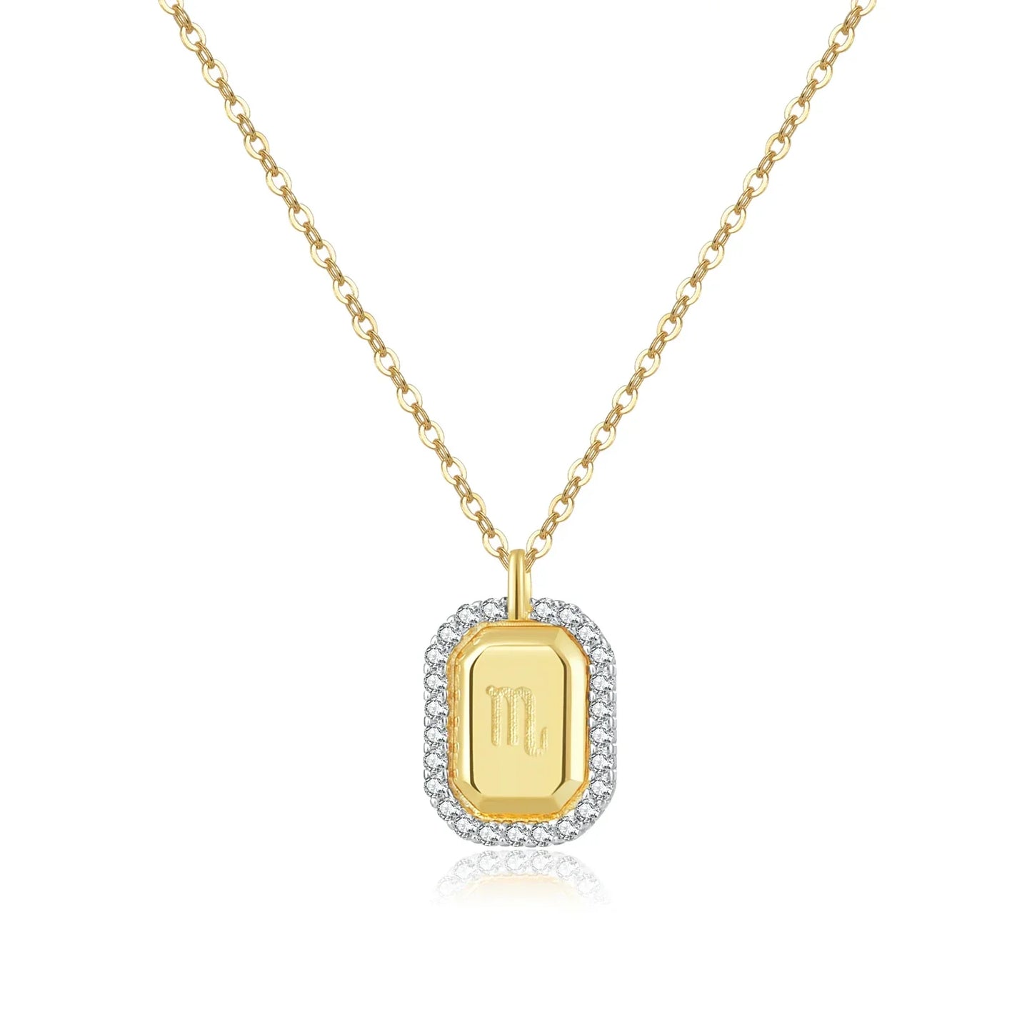 12 Signos del Zodíaco Zirconia Necklace (18K Gold Plated)