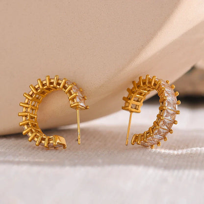 Aro Serena Zirconia Earring (18K Gold Plated)