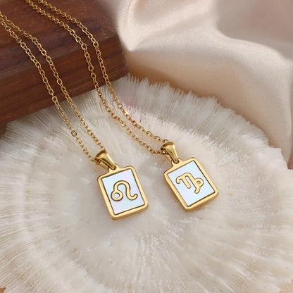 Collection of Necklaces Signos del Zodiac Perlado (18K Gold Plated)
