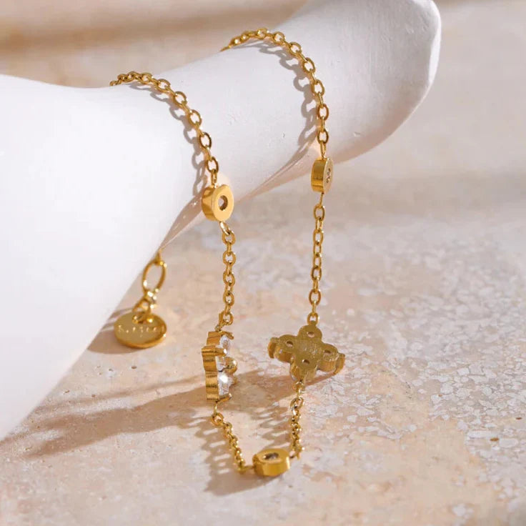 Constelación with Zirconia Bracelet (Gold Plated)