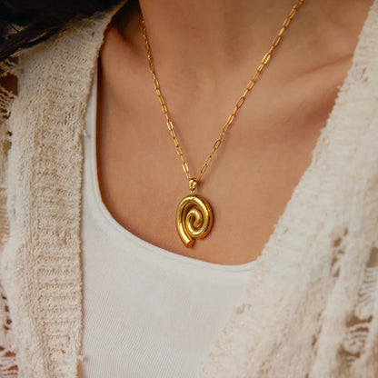 Espiral Grueso Necklace (18K Gold Plated)