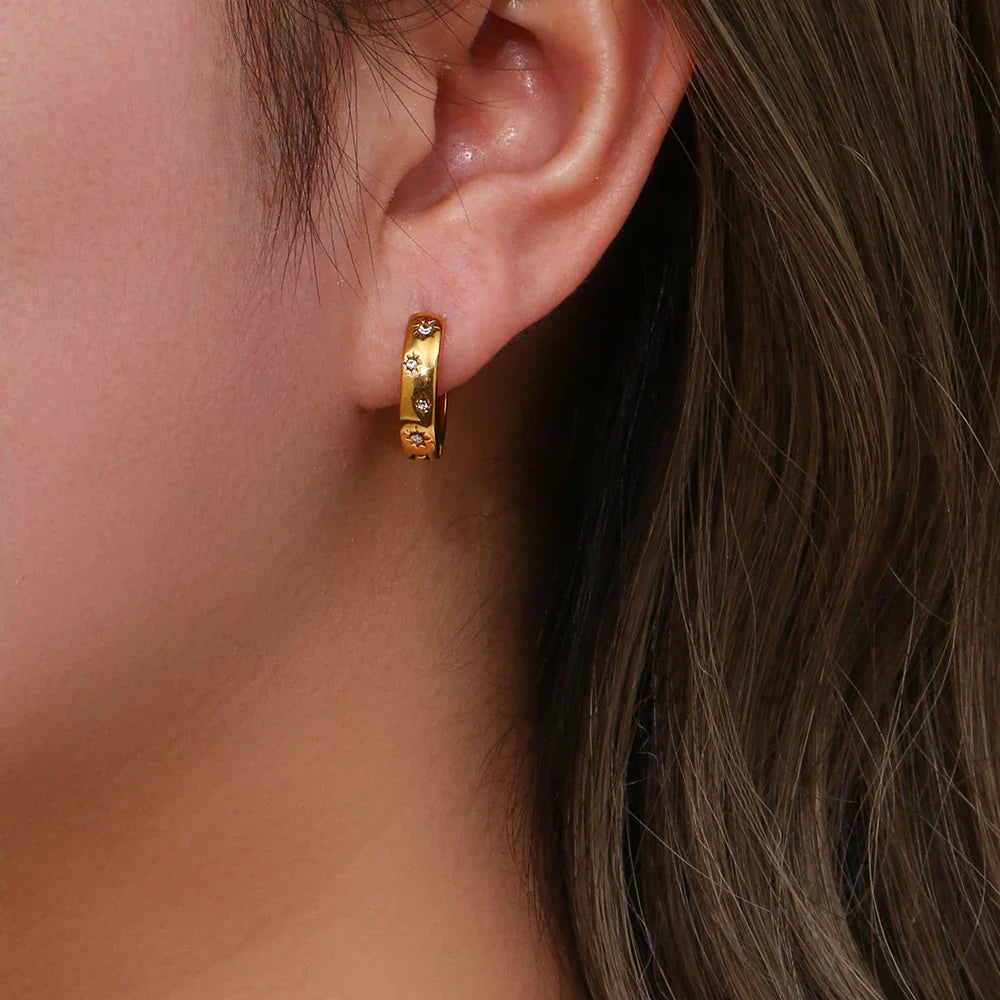 Stella Zirconia Earring (18K Gold Plated)