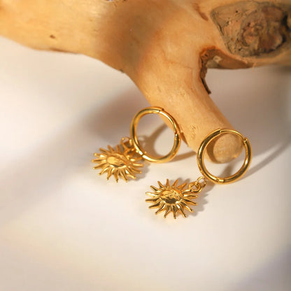 Sun of Mayo Earrings (18K Gold Plated)