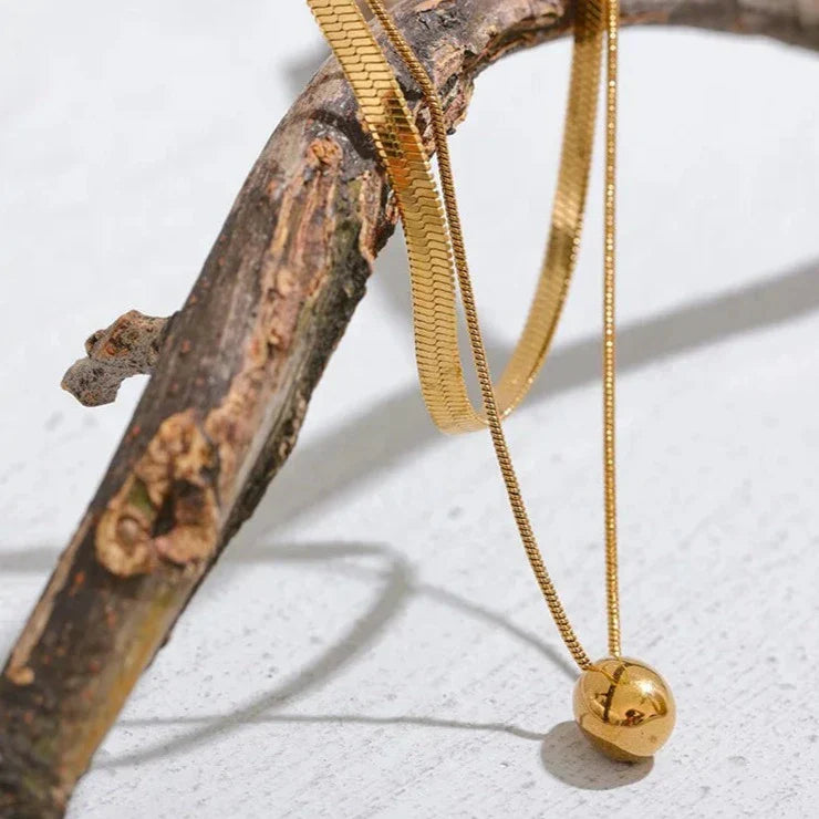 Mixto Goccia Necklace (18K Gold Plated)