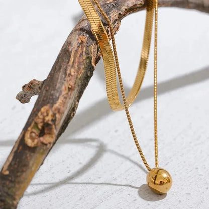 Mixto Goccia Necklace (18K Gold Plated)