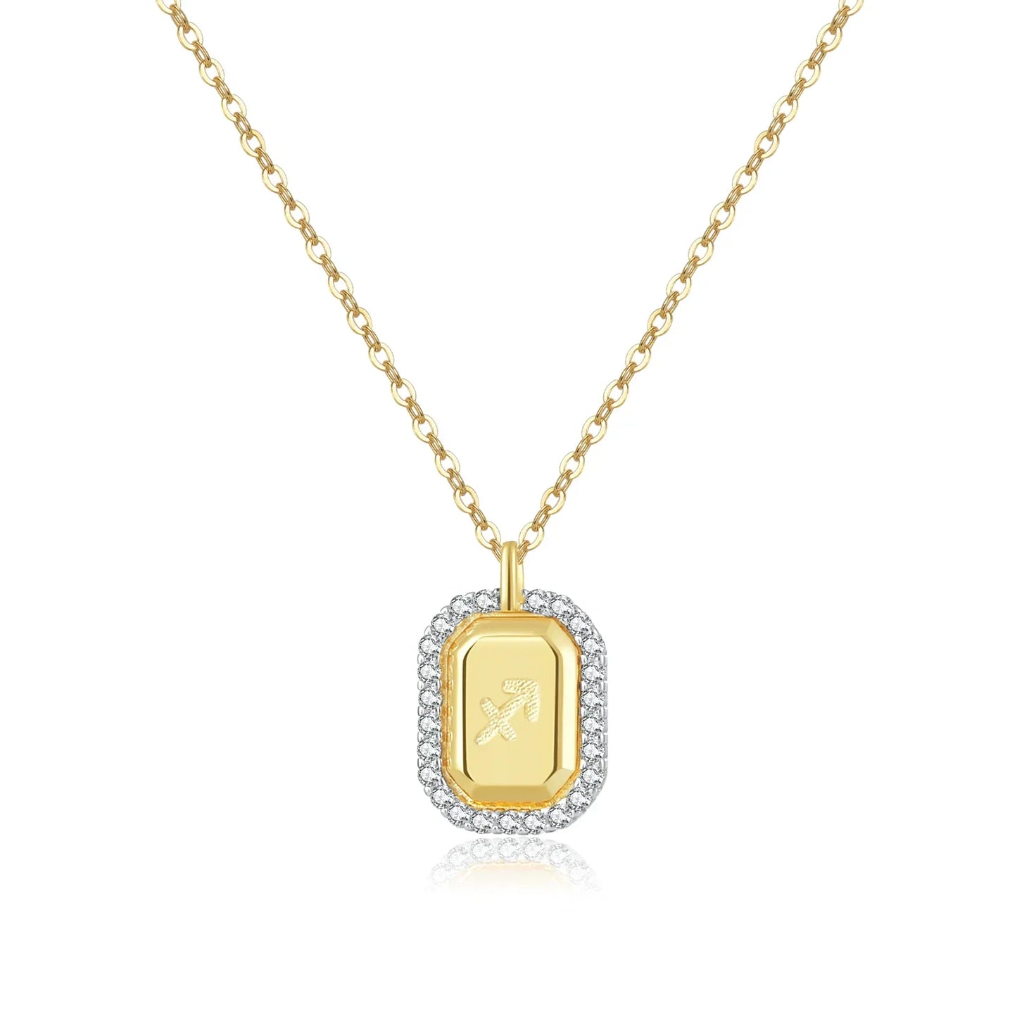 12 Signos del Zodíaco Zirconia Necklace (18K Gold Plated)