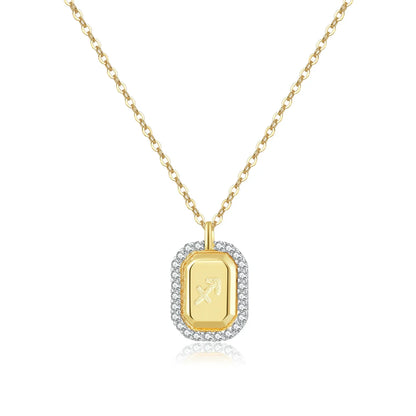 12 Signos del Zodíaco Zirconia Necklace (18K Gold Plated)