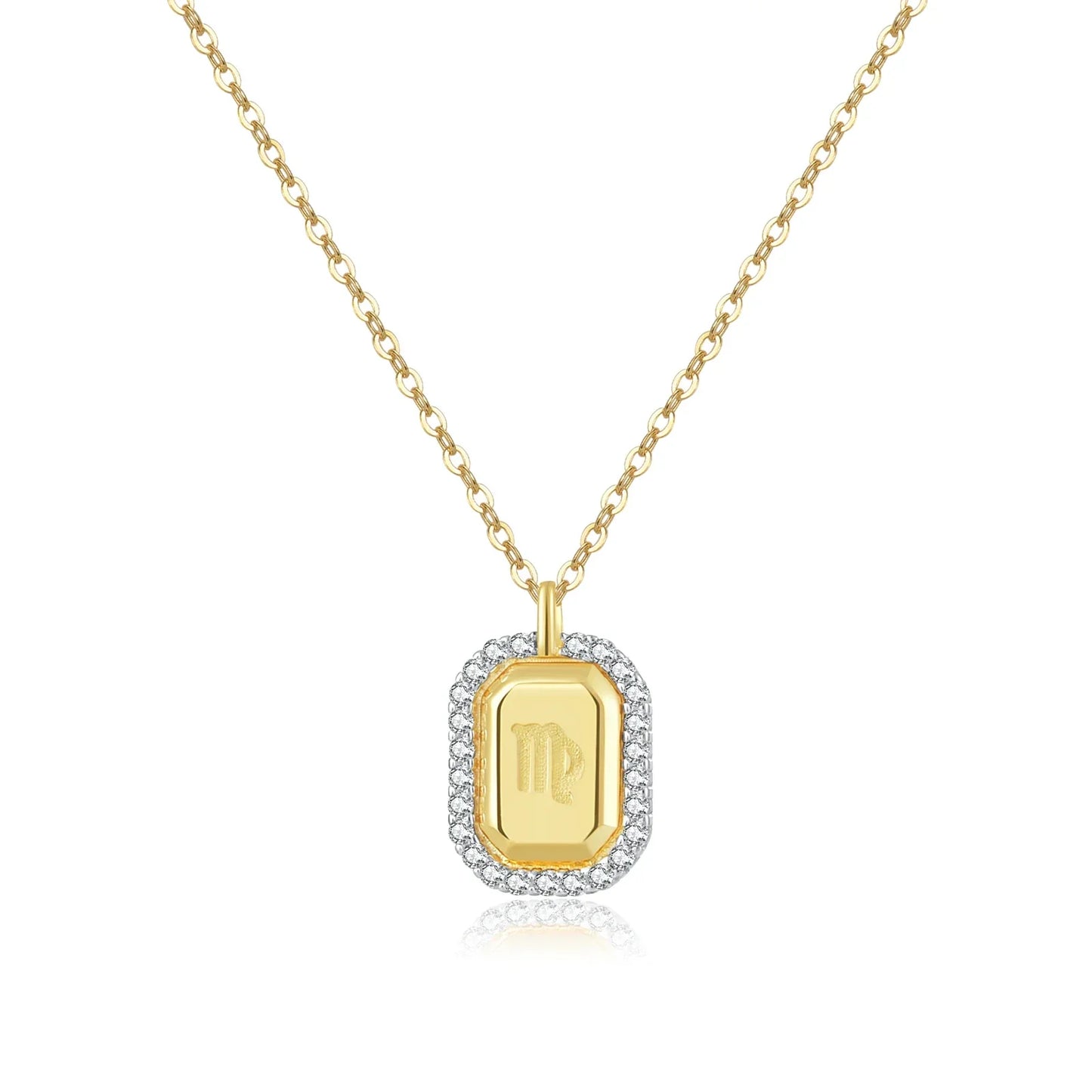 12 Signos del Zodíaco Zirconia Necklace (18K Gold Plated)