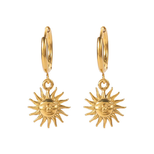 Sun of Mayo Earrings (18K Gold Plated)