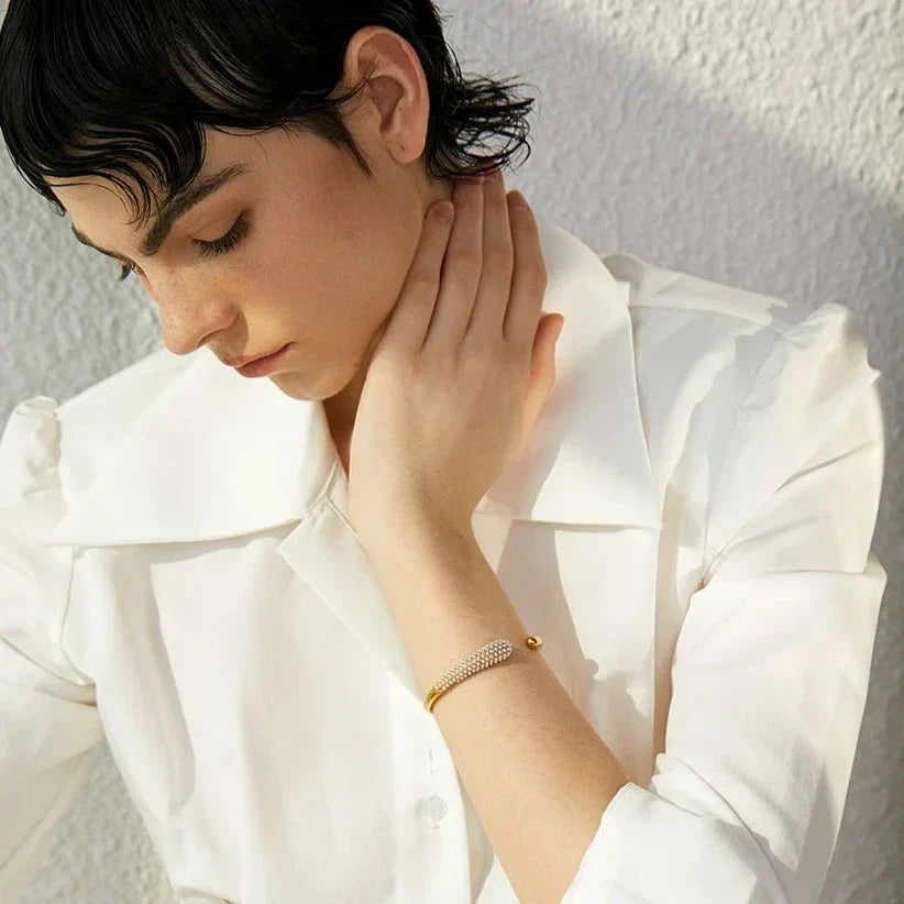 Spike Pearls Bracelet (18K Gold Plated)